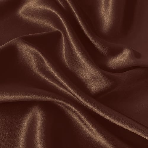 RUDONG M Satin Photography Backdrop 3.3x2.5ft - Wrinkle-Free Silky Fabric Background for Jewelry/Cosmetics/Flat Lay/Studio, Brown Backdrop Cloth (100x75cm) - color: Brown