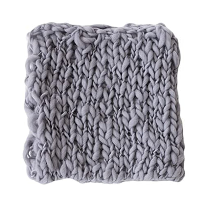 Coberllus Newborn Baby Photography Props Blanket Handmade Knitted Twist Wrap Posing Aid Backdrops for Boy Girls Photography Shoot - color: Dark Grey