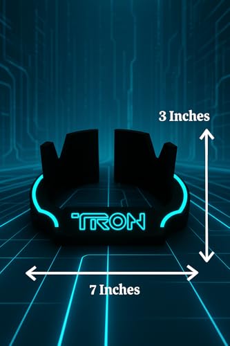 Futuristic Identity Disk Display with Stand Inspired by Tron Disc