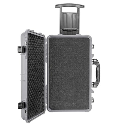 Eylar 22" Carry-On Travel Roller Gear, Camera, Drones, Tools, Equipment Hard Case Waterproof with Foam (Gray) - color: Gray