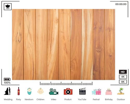 Trykid 10x10ft Light Brown Wood Plank Backdrop Clean Minimal Rustic Style Photography Background Studio Portrait Home Decor Product Shoot Tapestry Party Decoration Photo Studio Prop Fabric - size: 10x10ft