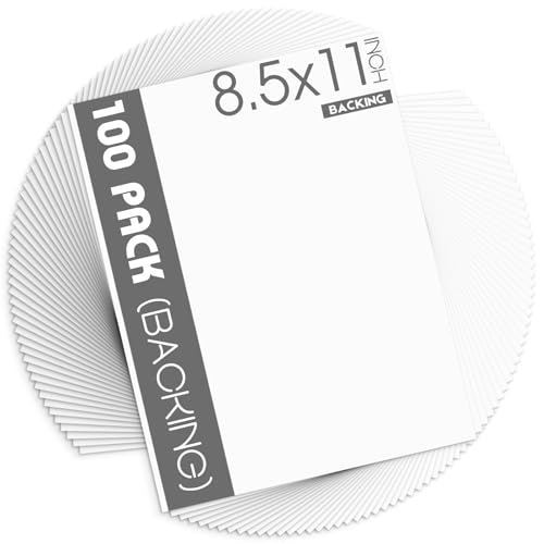 Mat Board Center, 100 Pack 8.5x11 White Backing Matte Boards, 4-ply Thickness Backer Boards for Frames, Photos, Prints, Arts and More - color: 100 Pack, size: 8.5x11