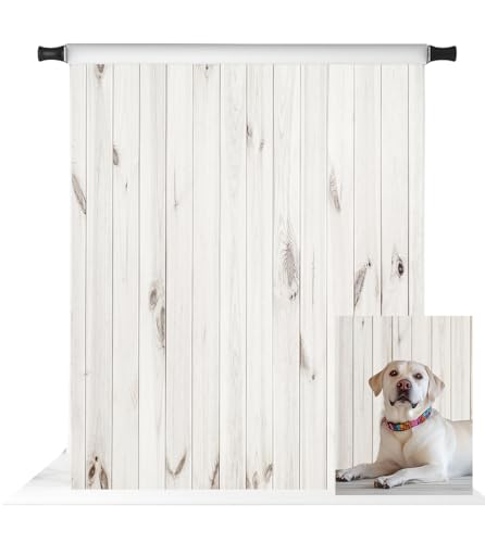 Kate 5x7ft White Wood Shiplap Backdrop for Photography Vintage Wooden Texture Photo Backdrops White Retro Plank Background - color: Wood 4, size: 7x5ft