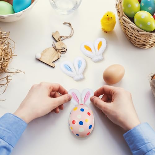 Garneck 30 Pack Bunny Ears for Crafts Plush Rabbit Ear Diy Accessories: Easter Bunny Embellishments for Hair Clips Bows Headband Costume Decor