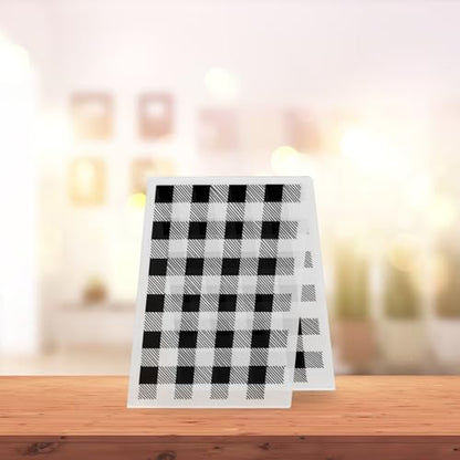 ABTOLS Check Embossing Folders for Card Making, 3D Plastic Embossing Folder Plaid Background Embossing Template Paper Crafts Plastic Textured Impressions for Card Making Scrapbooking - color: check