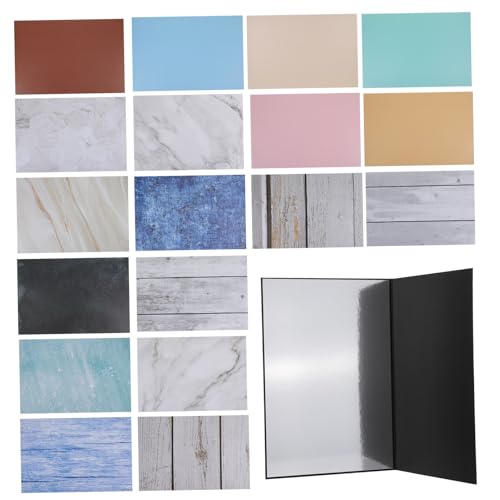 Happyyami Photo Backdrop Board and Abstract Photography Background Set 15pcs with Carry Bag and Clips for Product Photography and Tabletop Food Jewelry Flat Lay