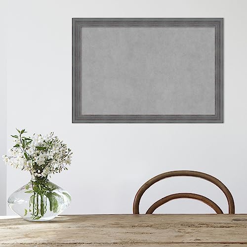 Amanti Art Blue Framed Magnetic Board 18x26 Medium Vision Board for use with Magnets, 100% Metal Sheet to Display Items as Office Decor or for Home Organization in mudroom, Kitchen or Kids Room - color: Dixie Blue Grey Rustic, size: 26"W x 18"H