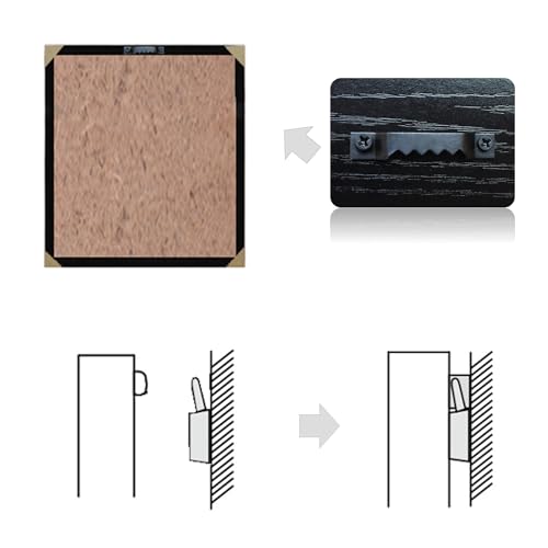 50 Pack Small Sawtooth Picture Hangers - Steel Picture Hanging Solutions with Screws, for Hanging Clock Paintings Artwork Frame Hooks (Black) - color: Small Black-50 Pack