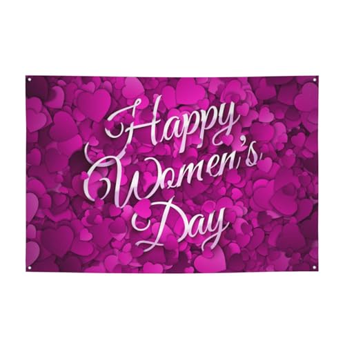 International Happy Women's Day March Backdrops 47 * 71 Inches Holiday Party Photography Background Indoor Outdoor Festival Photo Banner Booth Props Wall Decoration - color: Black
