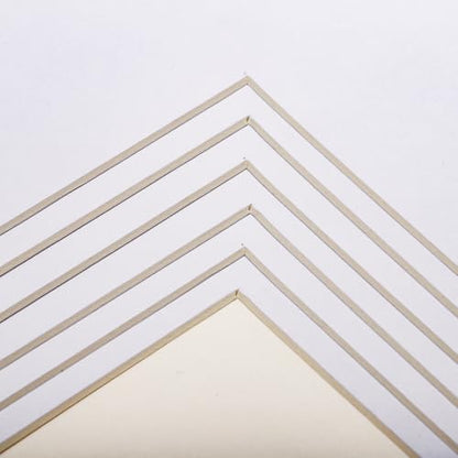 TOPZEA 18 Set White Picture Mat Kit, Include Anti Acid White Core Bevel Cutting Mats and Blank Backing Board, Pre-Cut Frame Matting Complete Set for Photo Prints Artwork, 5 x 7, 8 x 10, 11 x 14 Inch