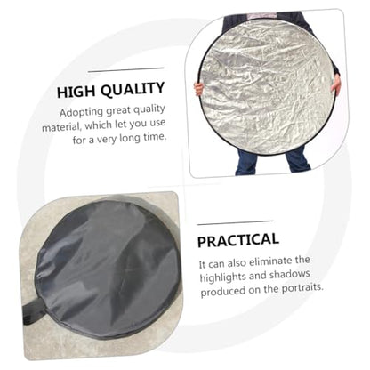 Balacoo Foldable 5-in-1 60cm Photography Light Reflector with Carrying Case, Collapsible Reflective and Diffuser Board for Photo Studio and Outdoor Lighting