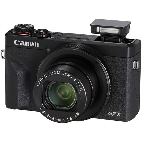 Canon PowerShot G7 X Mark III Digital Camera (Black) (3637C001) + 2 x 64GB Memory Card + 3 x NB13L Battery + Corel Photo Software + Charger + Card Reader + LED Light + More (Renewed)