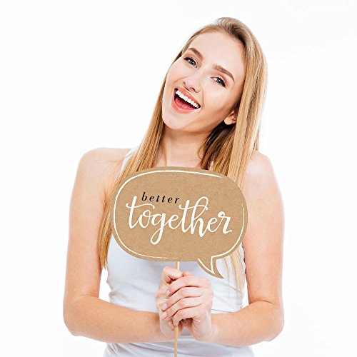 Big Dot of Happiness Better Together - Wedding Photo Booth Props Kit 20 Count