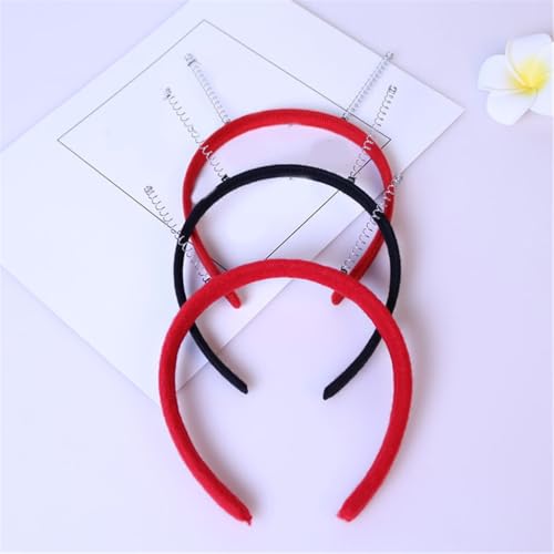 10Pcs Plain Headband with Springs Headpieces Party Props Soft Thin Headband