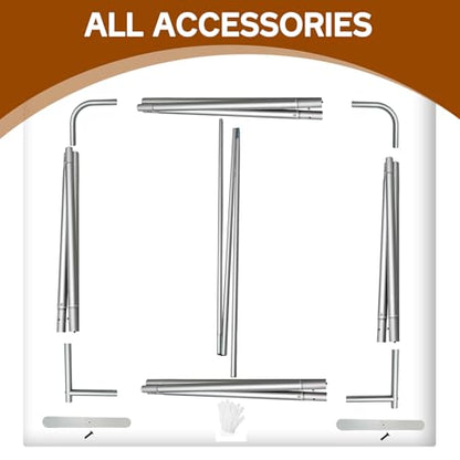 7.5x10 FT Tension Fabric Display Backdrop for Trade Show Booth, Stand Holder Backdrop Portable Aluminum Double-sided for Exhibition, Weddings, Events, - Stand Only