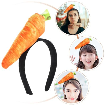 Cabilock Easter Carrot Headband Hair Ornament Cute Vegetable Hair Accessory for Party Dress Up Cosplay and Easter Celebrations Women and Girls