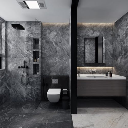 Black White Marble Vinyl Wrap Granite Contact Paper for kitchen Countertops peel and stick Wallpaper 354"x30.3" Matt faux stone Laminate Sheet Counter Top Waterproof Cabinets Table Wall Wrapping Paper