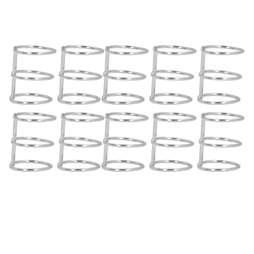 3 Ring Metal Loose Leaf Binders Stainless Steel Book Rings Photo Album Binding Spines for Notebook Travel Diary 10Pcs (30mm) - size: 30mm