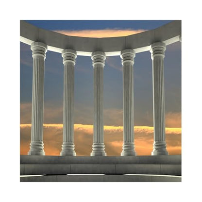 7x7ft Greek Marble Pillars Backdrop Roman Empire Architecture Civilisation Culture Ancient Ruins Temple Historical Building Photography Background Archaeological Research Shoots Props - size: 7x7ft