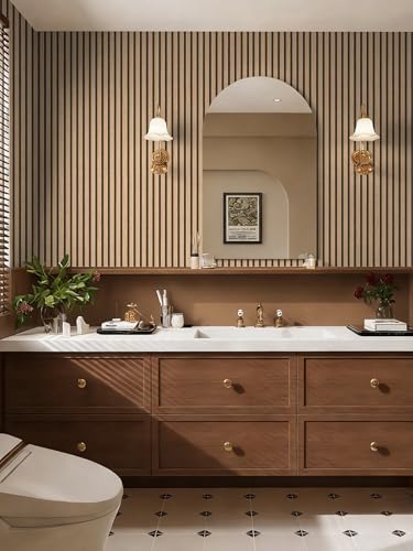 myforHD Wallpaper Peel and Stick Wood Grating Stripe Self-Adhesive Wallpaper Faux Wood Contact Paper Wood Slats Self Adhesive Wall Paper PVC Vinyl Film Removable Waterproof 17.3" x 236" - color: Wood E, size: 17.3" x 236.2"