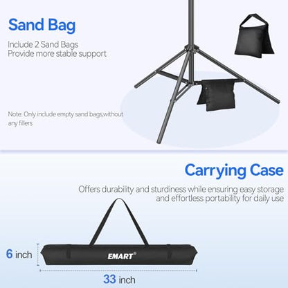 EMART 7 x 10ft Green Screen Backdrop Kit with Tripod Stand, Photography Background Support System with 6 x9ft 100% Cotton Muslin Chromakey Backdrop for Photo Studio, Video Shooting, Live Streaming - size: 7*10ft Stand/6*9ft Backdrop