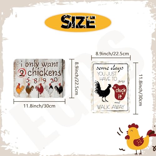 WERNNSAl Chicken Party Decorations - 9PCS Chicken Birthday Party Supplies for Kids Adults Funny Farm Chicken Coop Sign Gift Posters for Door Yard Garden Wall Decor - style: Retro