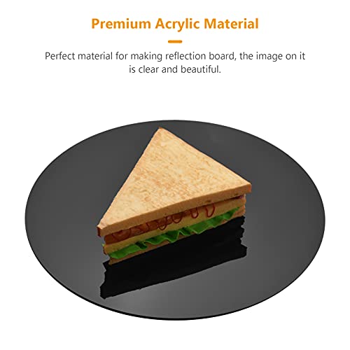 2PCS Round Acrylic Sheet Reflection Board, Jewelry Watch Photography Background with Highly Reflective for Still Life Photography, Product Display(30X30cm)