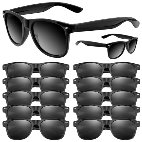 ASTARON Sunglasses Bulk, 6/12/24/48 Pack Sunglasses Party Favors for Summer Beach Pool Birthday Wedding Party Supplies - color: Black