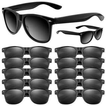 ASTARON Sunglasses Bulk, 6/12/24/48 Pack Sunglasses Party Favors for Summer Beach Pool Birthday Wedding Party Supplies - color: Black