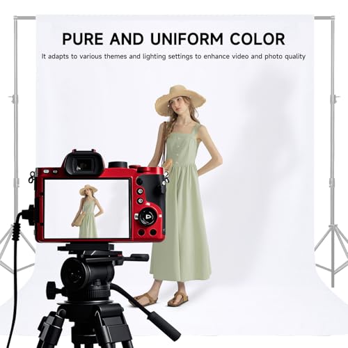 Professional White Photography Backdrop10X8- Heavy-Duty Machine Washable Seamless Background for Studio & Video - color: White, size: 10X8