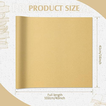PerKoop Book Cloth for Book Binding 40 x 16 Inch Fabric Surface Paper Backed Bookcover Archival European Durable Strong Bookbinding Supplies Cover Books Album Scrapbooking (Warm Yellow) - color: Warm Yellow