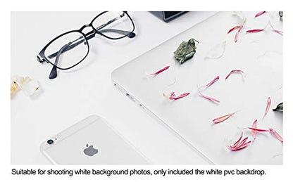 Meking White PVC Backdrop, 30X60inch/80x150cm Matte & Reflective PVC Vinyl Seamless Photography Background for Studio Video Photo Shooting - color: White