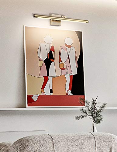 Joosenhouse Modern LED Picture Lights 24.4 inch, Antique Bronze Metal Artwork Display Lamp with Rotatable Sconces Lamp Head, 14W (70W Eqv.), Hardwired Connection, 3000K Warm White 840Lm… - color: Antique Bronze, size: Non-Dimmable 24.4" Long