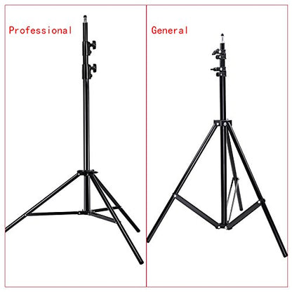 NEEWER PRO 9feet/260cm Spring Loaded Heavy Duty Photography Photo Studio Light Stands with 1/4" Screw & 5/8 Stud for Video, Portrait and Photography Lighting (2 Packs) - style: 260cm/2-Pack