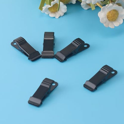 alligator clips small clamps mini Metal with smooth jaw and 5/16 Inch Capacity for crafts Home Office Use - color: Black