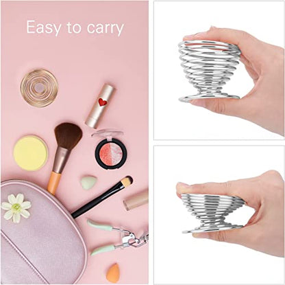 Luxspire Beauty Sponge Blender Holder, Sponge Makeup Blender Holder, Makeup Powder Puff Sponge Holder Beauty Tool Dryer Drying Rack Egg Powder Puff Display Stand - Silver - size: 1 Count (Pack of 1)