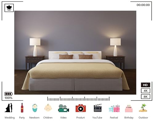 Trykid 8x8ft Neutral Tone Bedroom Bed Backdrop Cozy Home Interior Scene Photography Background Relaxation Gathering Party Decoration Tapestry Photo Booth Prop Fabric - size: 8x8ft