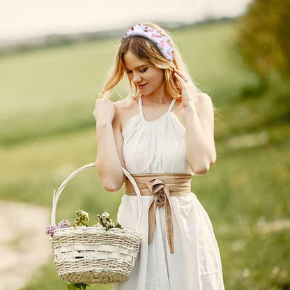 NVENF Easter Headbands for Women Beaded Rabbit Bunny Headband White Pink Crystal Pearl Knotted Hairband Happy Easter Accessories Spring Holiday Headwear Outfits Gifts (Bunny C - White) - color: Bunny C - White