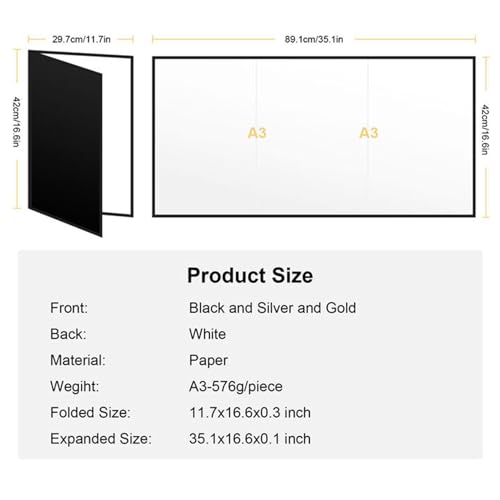 Meking 17" x 12" Light Reflector, 4 in 1 Photography Reflector Cardboard, Folding Light Diffuser Board for Food and Product Photography Lighting - White/Black/Glod/Silver - size: 1PCS 17x12"