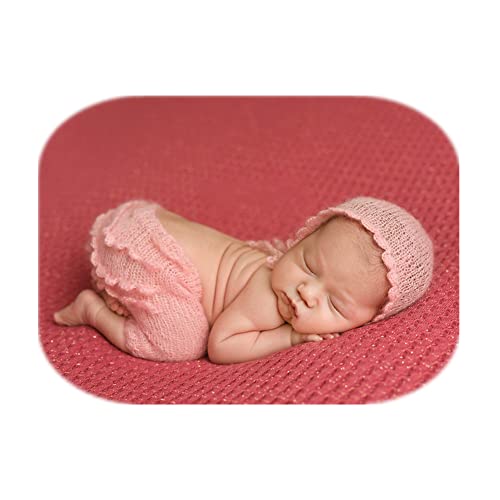 Fashion Cute Newborn Boy Girls Baby Costume Outfits Photography Props Hat Pants - color: Pink