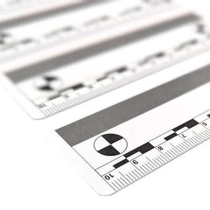 Crime Scene 10cm Photomacrographic Scales, Pack of 5 - size: 10cm-5pk