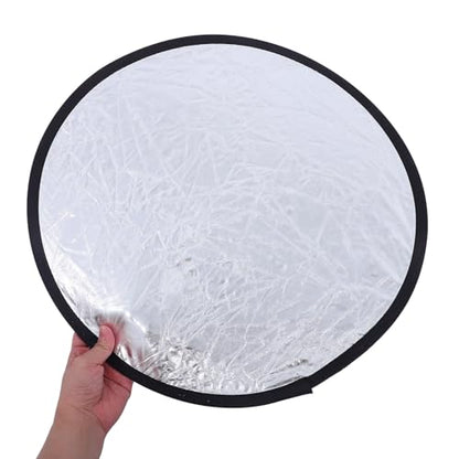 NOLITOY 2pcs Photography Lighting Reflector Board Set Portable Folding Reflectors Soft Diffuser for Studio and Outdoor Portrait Photo Shoots