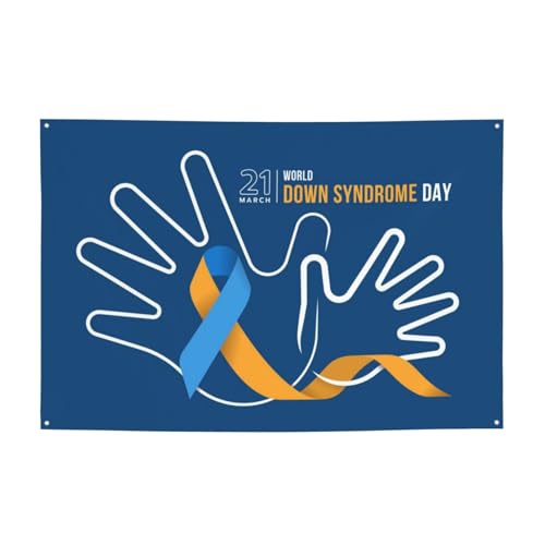 World Down Syndrome Day 321 Awareness Support Backdrops 47 * 71 Inches Holiday Party Photography Background Indoor Outdoor Festival Photo Banner Booth Props Wall Decoration - color: Brown