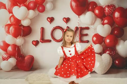 Kate Valentine's Day Love Heart Backdrop for Photography Balloons Arch Decoration Background Photo Studio Props 10x6.5ft - size: 10x6.5ft