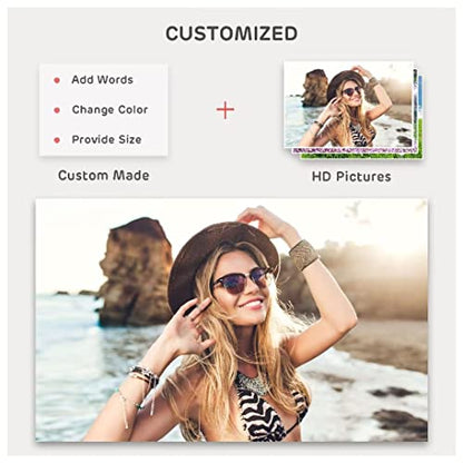BELECO 6x6ft Fabric Custom Backdrop Customized Backdrop with Picture Logo Text Customize Your Design Personalized Background Banner for Party Decor Birthday Wedding Festival Photoshoot Prop - size: 6x6FT