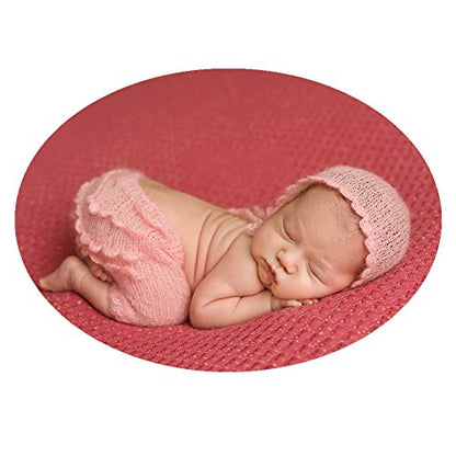 Fashion Cute Newborn Boy Girls Baby Costume Outfits Photography Props Hat Pants - color: Pink