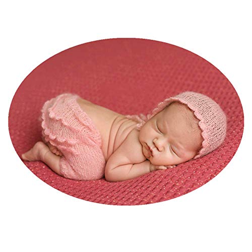Fashion Cute Newborn Boy Girls Baby Costume Outfits Photography Props Hat Pants - color: Pink
