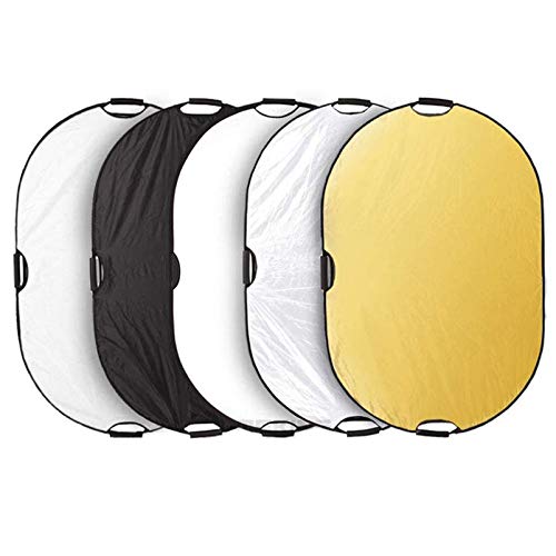 Selens 5-in-1 Oval Reflector with Handle for Photography Photo Studio Lighting & Outdoor Lighting (59 x 78 Inch) - size: 59 x 78 Inch Oval Reflector