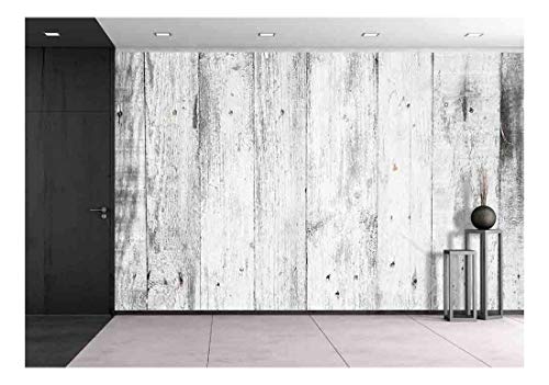 wall26 - White Vintage Wood Texture Background - Canvas Art Wall Decor - 66"x96" - color: Artwork - 01, size: 66"x96"