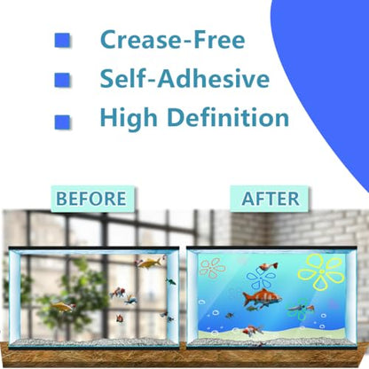 Aquarium Background Stickers - Black Stone Texture- Fish Tank Reptile Terrarium Decor Poster (100 x 50 cm / (39.3 x 19.6 inches)) - size: 100 x 50 cm / (39.3 x 19.6 inches)